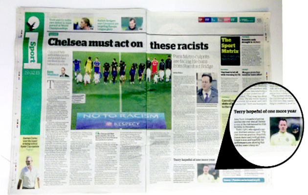 Chelseas Support For John Terry At Odds With Anti Racism Credentials