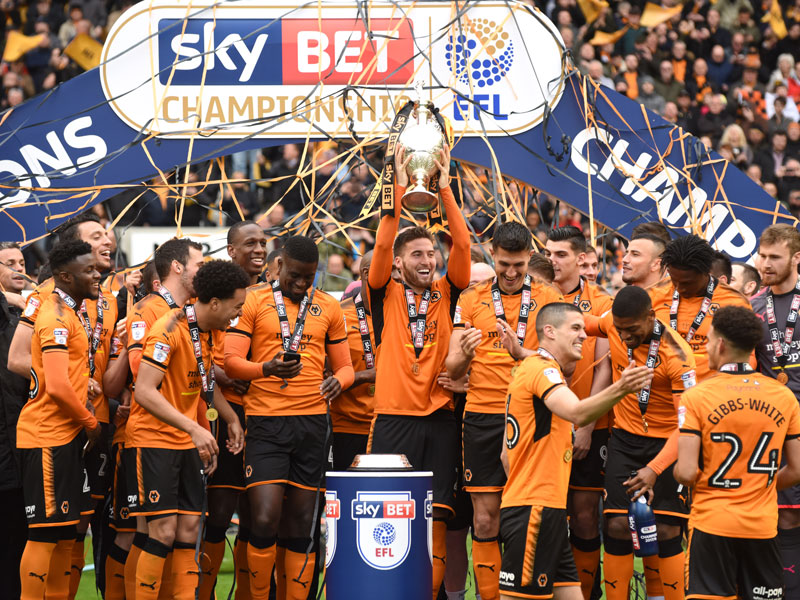Wolves win the 2017/18 Championship title and will be promoted to the  Premiership next season! : r/soccerbanners